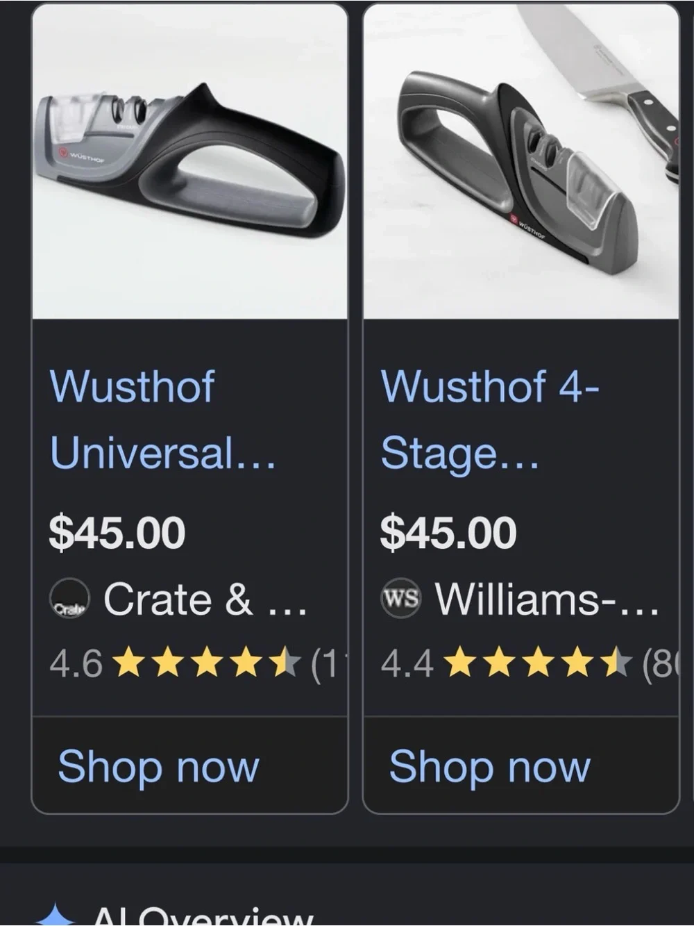 Wüsthof 4-Stage Handheld Knife Sharpener in Black and Gray